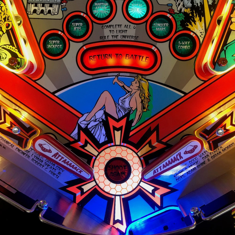 Attack from Mars Pinball Remake Trough Light