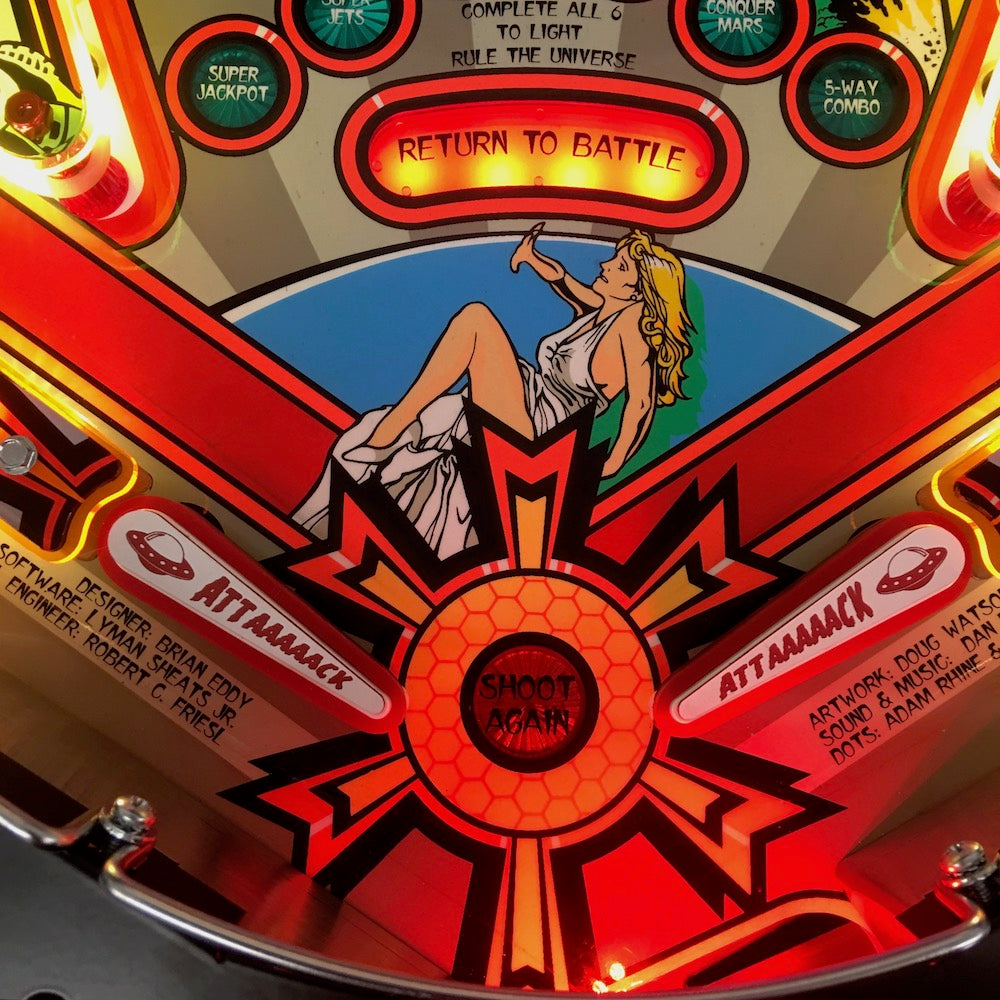 Attack from Mars Pinball Remake Trough Light
