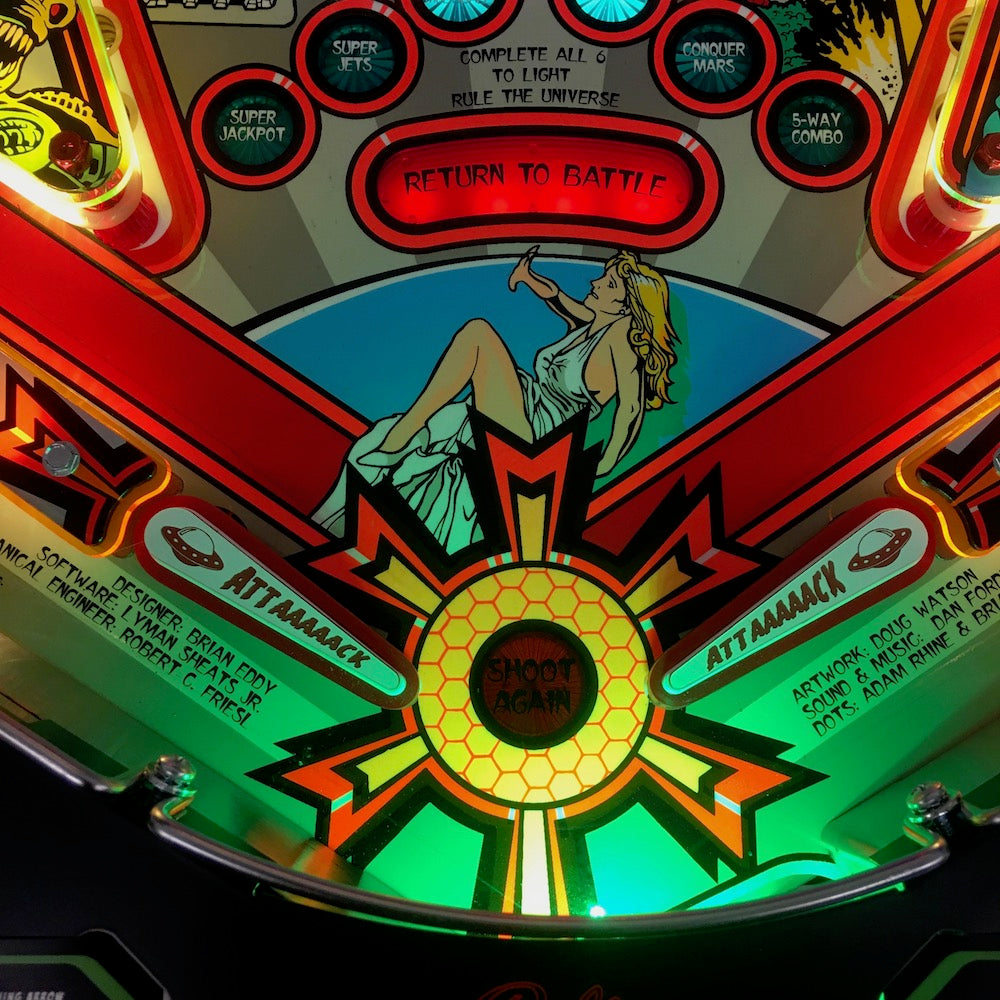 Attack from Mars Pinball Remake Trough Light