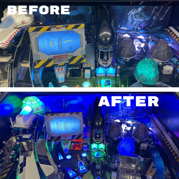 Alien Pinball Backboard Illumination