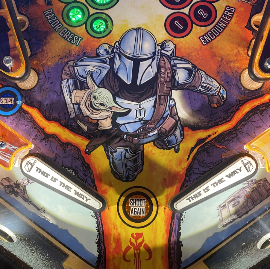 Mandalorian Pinball Flipper Bat Toppers