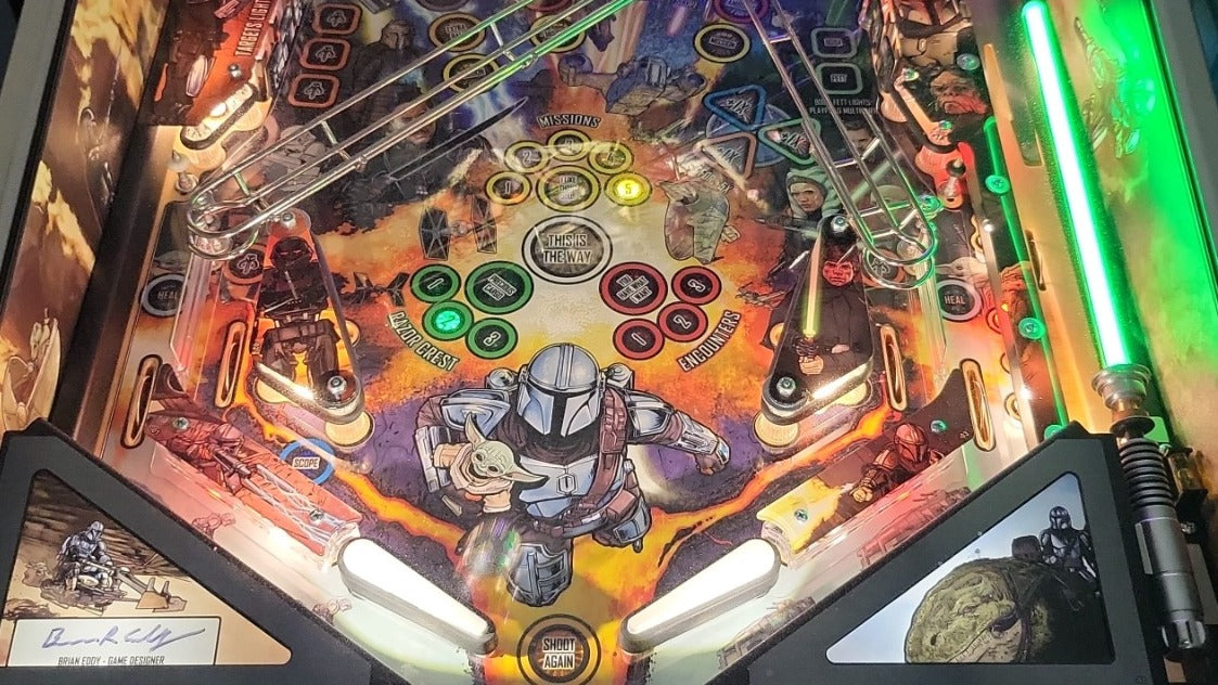 Mandalorian Pinball Shooter Lane Special Edition Lightsaber