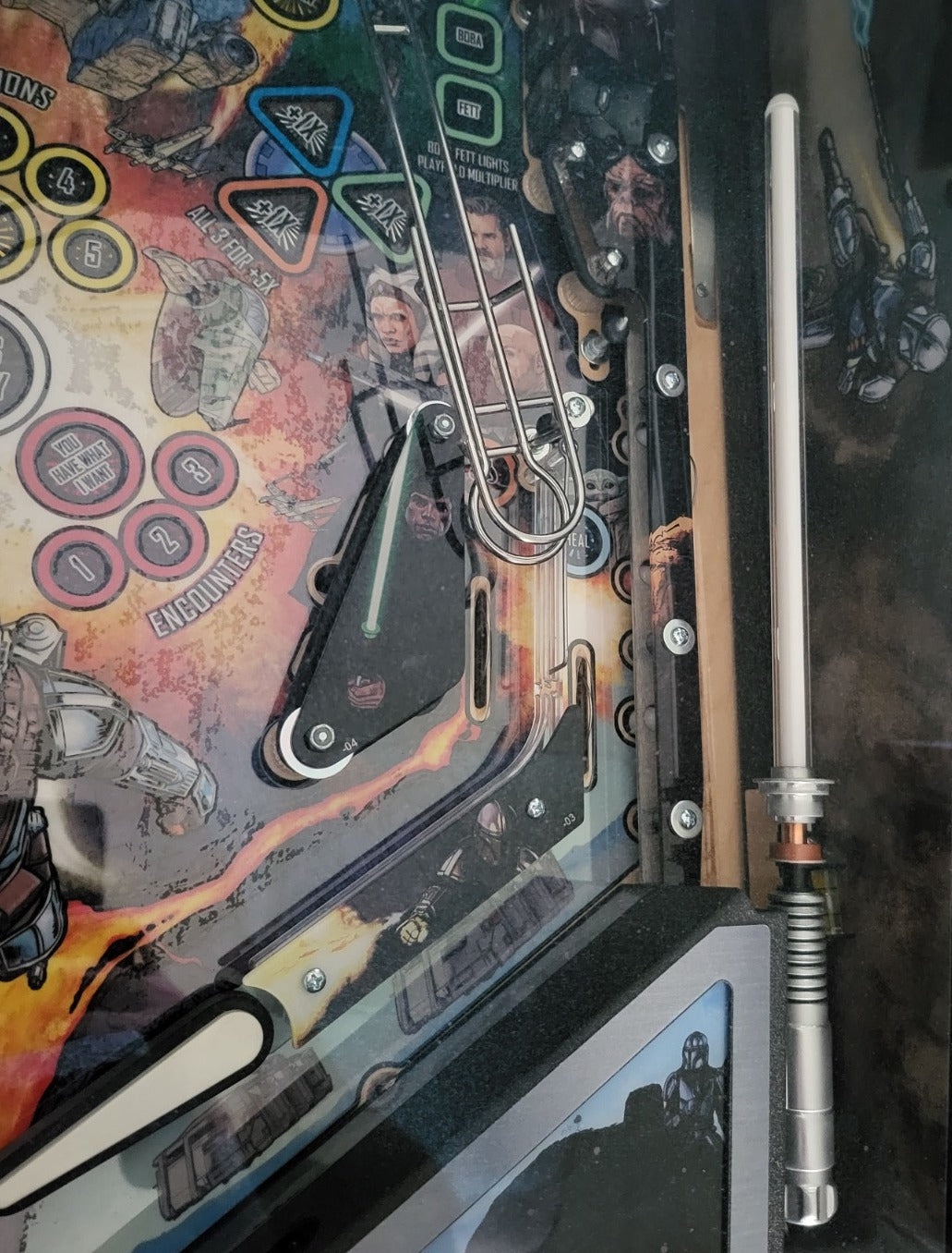 Mandalorian Pinball Shooter Lane Special Edition Lightsaber