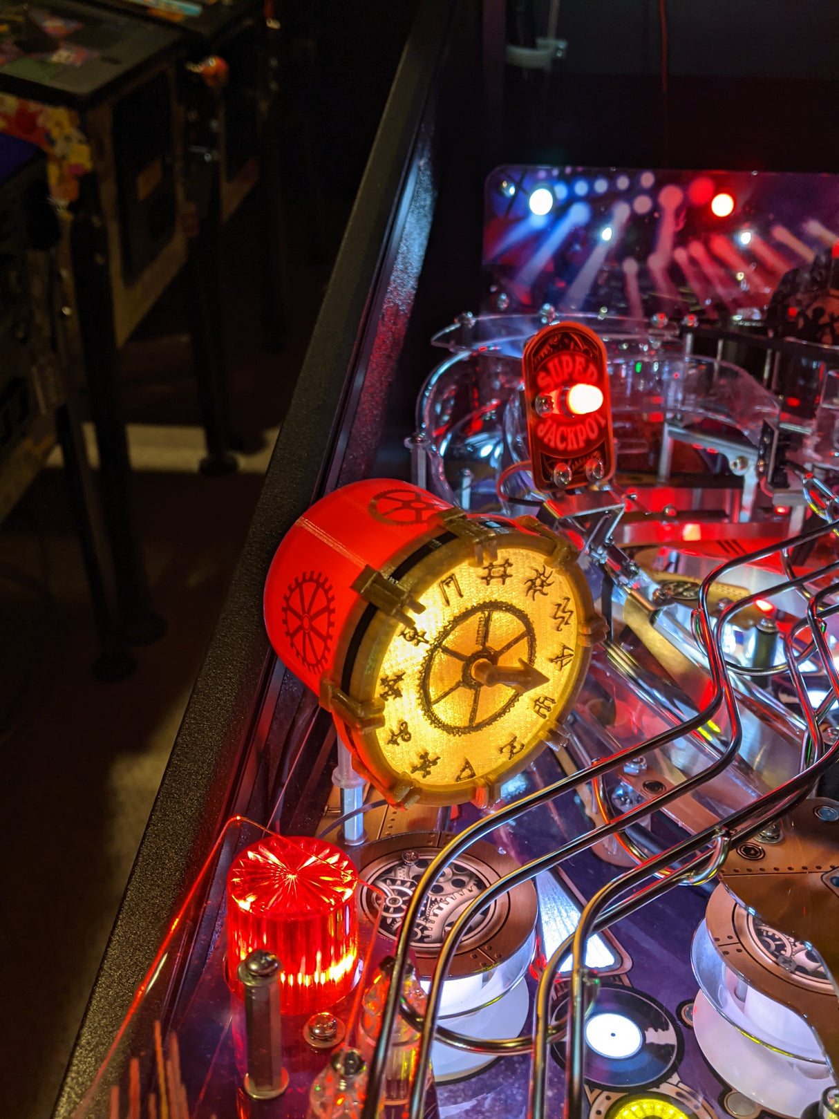 Rush Pinball Illuminated Clock