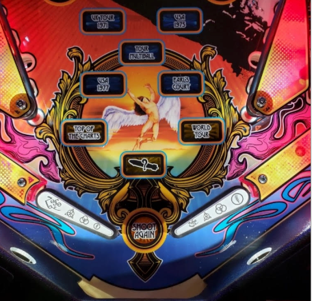 Led Zeppelin Pinball Flipper Bat Toppers