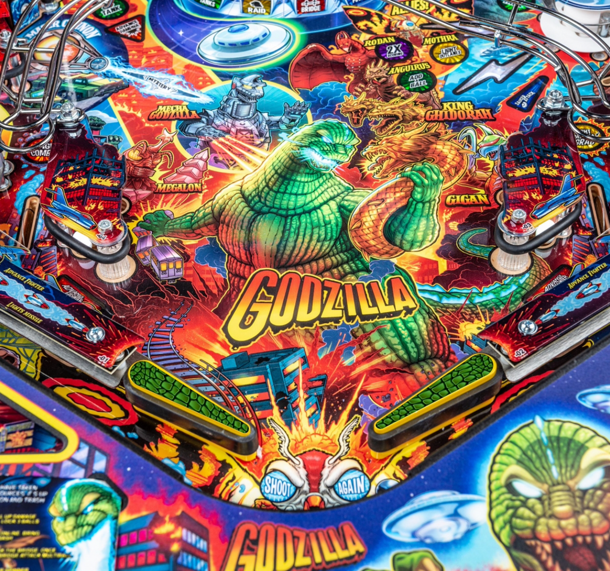 Godzilla Pinball Flipper Bat Toppers