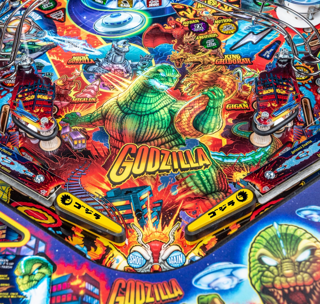 Godzilla Pinball Flipper Bat Toppers