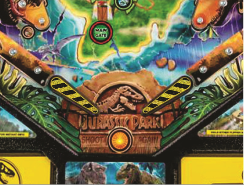 Jurassic Park Pinball Flipper Bat Toppers