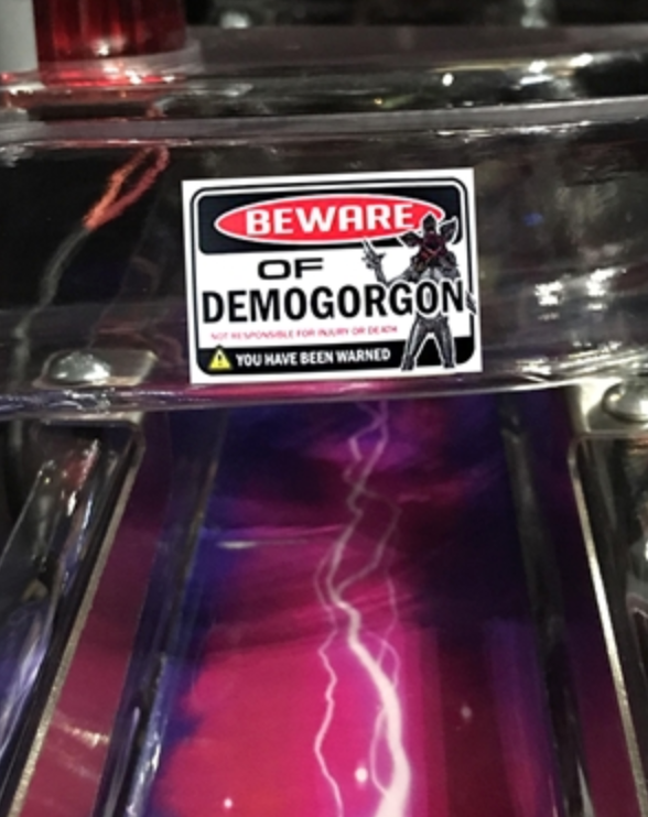 Stranger Things Pinball Beware of Demogorgon Sign