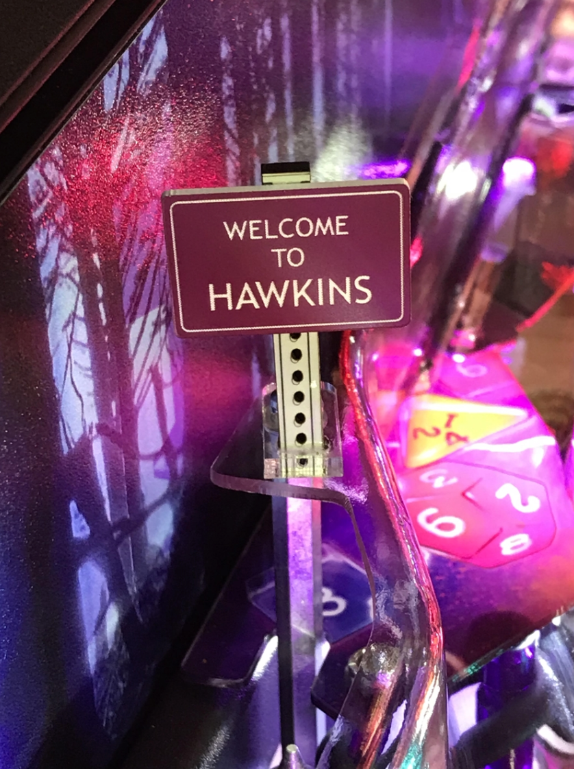Stranger Things Pinball Welcome to Hawkins Sign