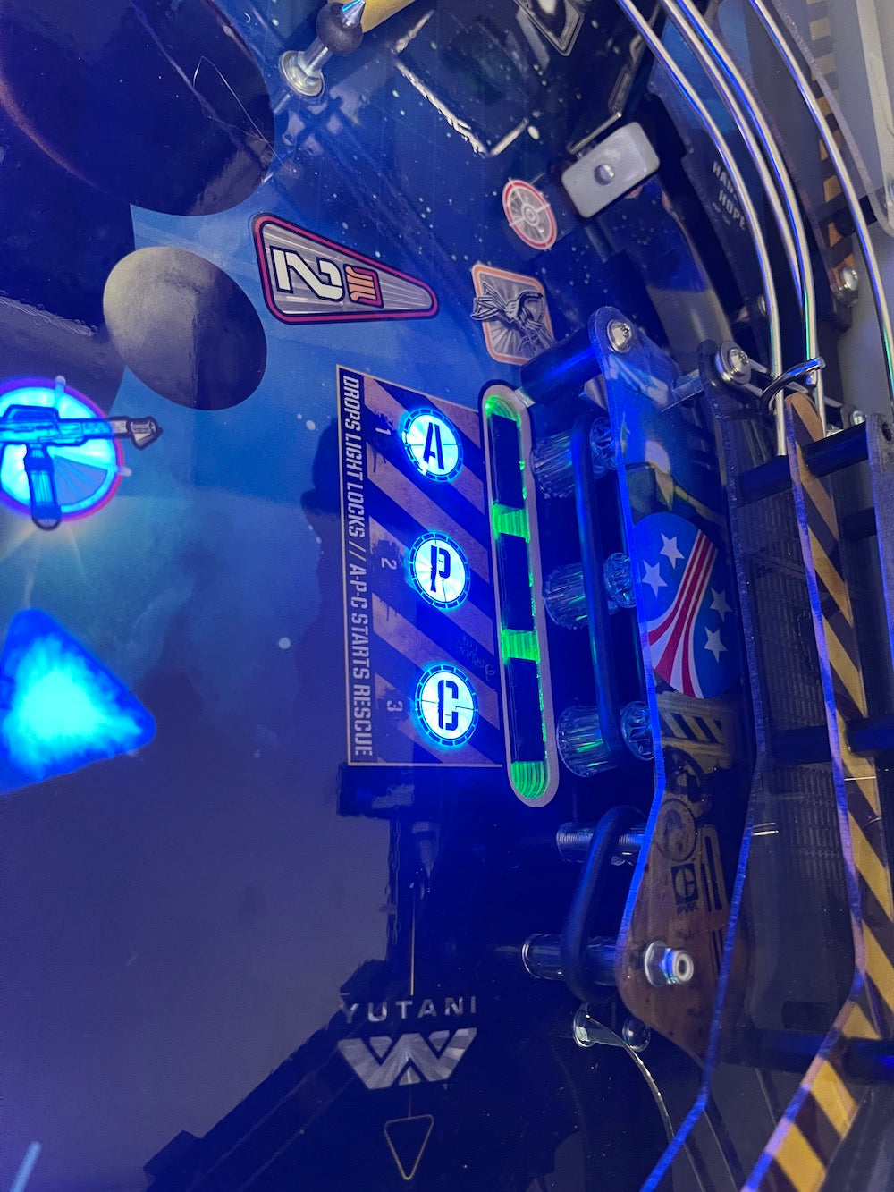 Alien Pinball APC Drop Target Illumination