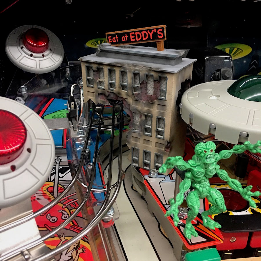 Attack from Mars Pinball Eat at Eddy's Building
