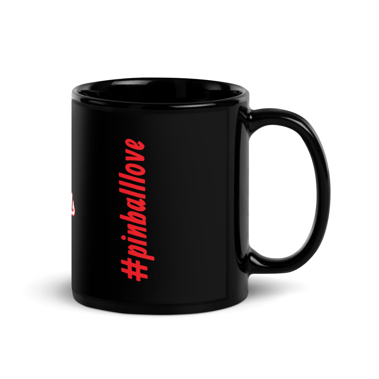 Pinball Love Black Glossy Mug