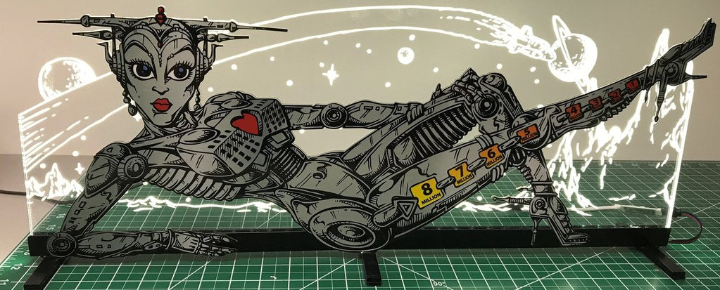 Bride of Pinbot Pinball Acrylic Topper