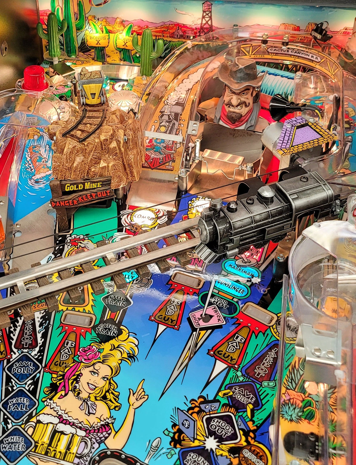 Cactus Canyon Pinball Mine Cart and Track