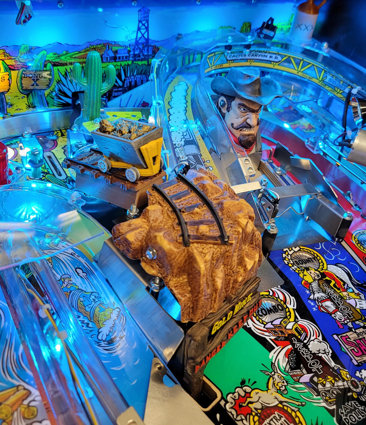 Cactus Canyon Pinball Mine Cart and Track