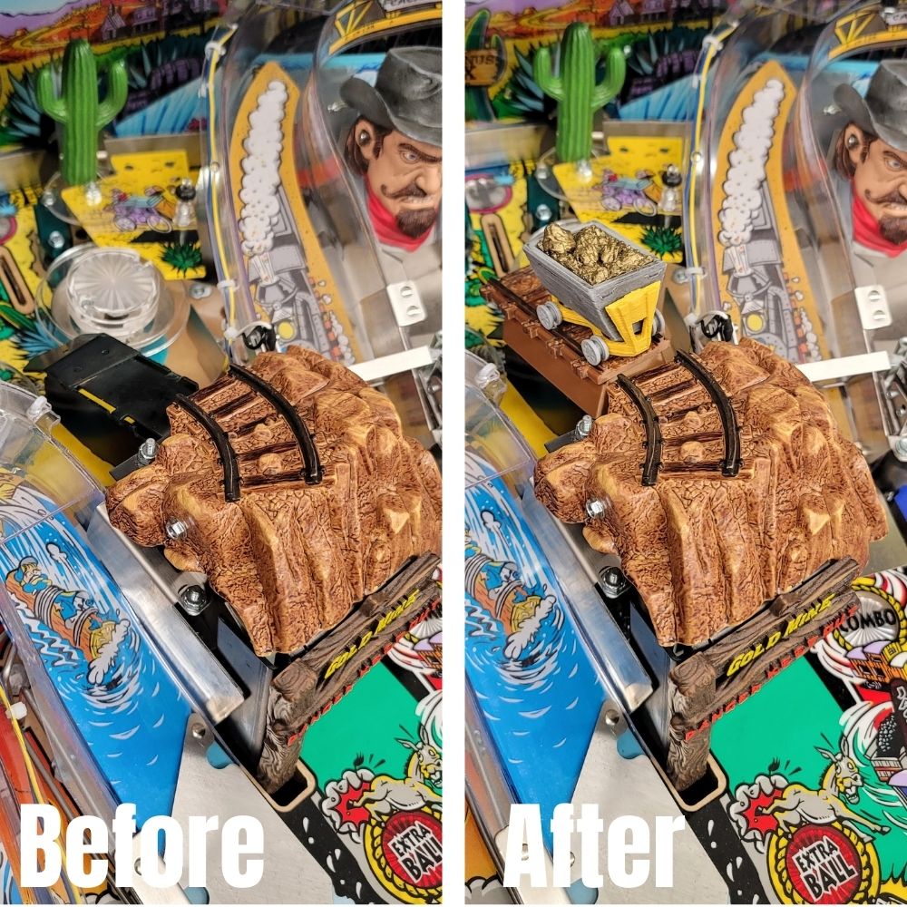 Cactus Canyon Pinball Mine Cart and Track