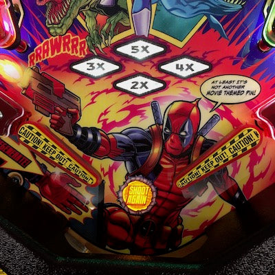 Deadpool Pinball Caution Flipper Bat Toppers