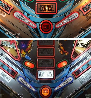 Demolition Man Pinball Flipper Bat Toppers (set of three)