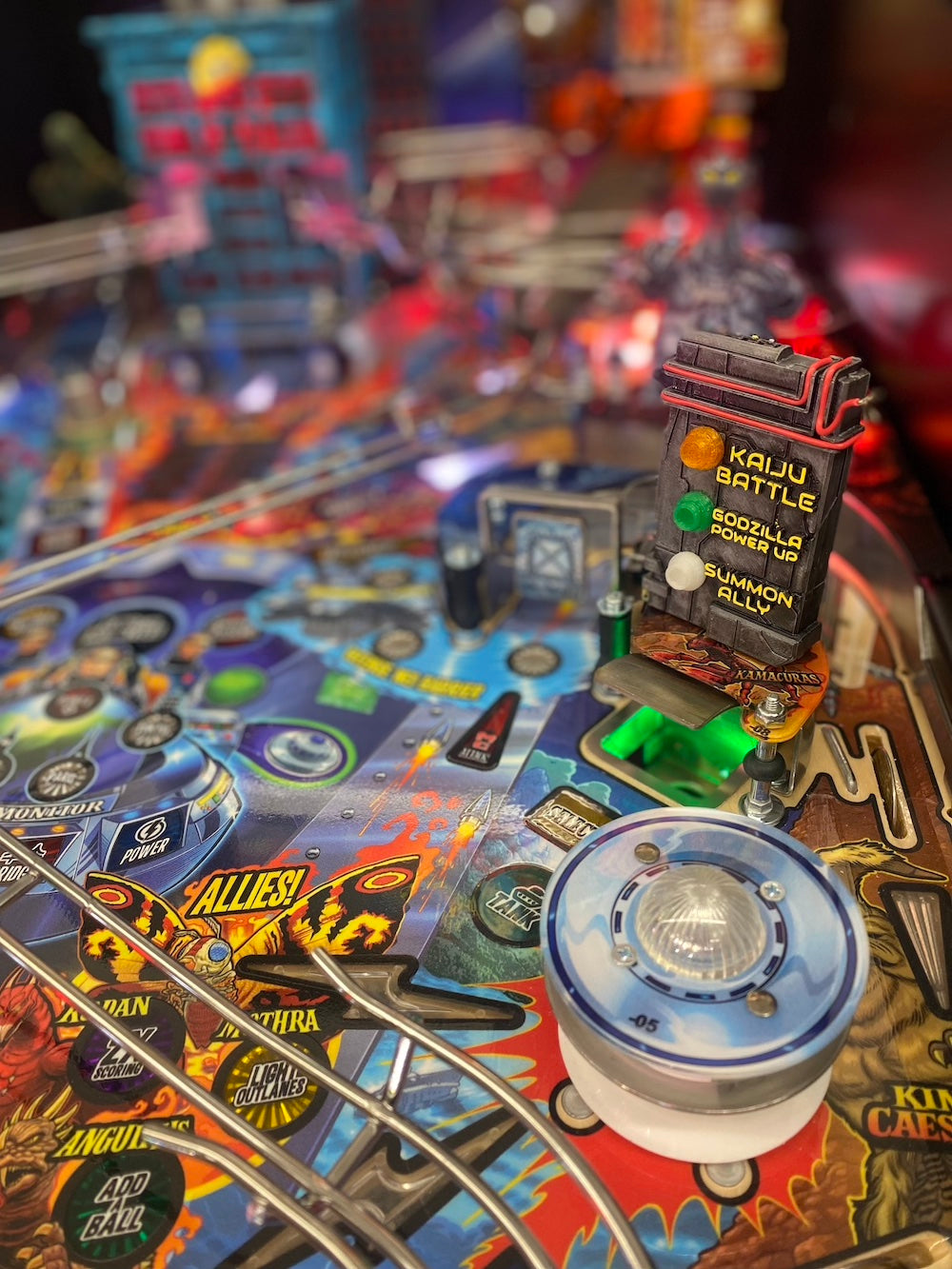 Godzilla Pinball Kaiju Scoop Sign