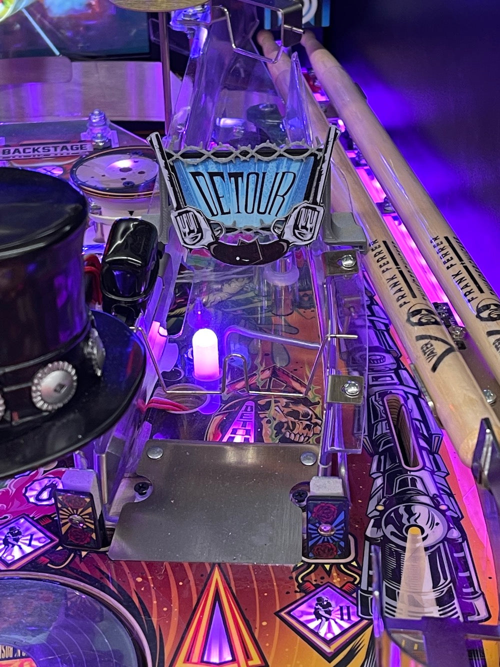 Guns N' Roses Pinball Ramp Sign Set