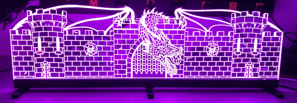 Medieval Madness Glow Pinball Topper