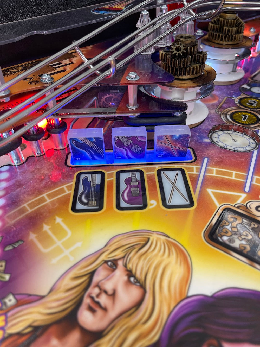 Rush Pinball Drop Target Illumination
