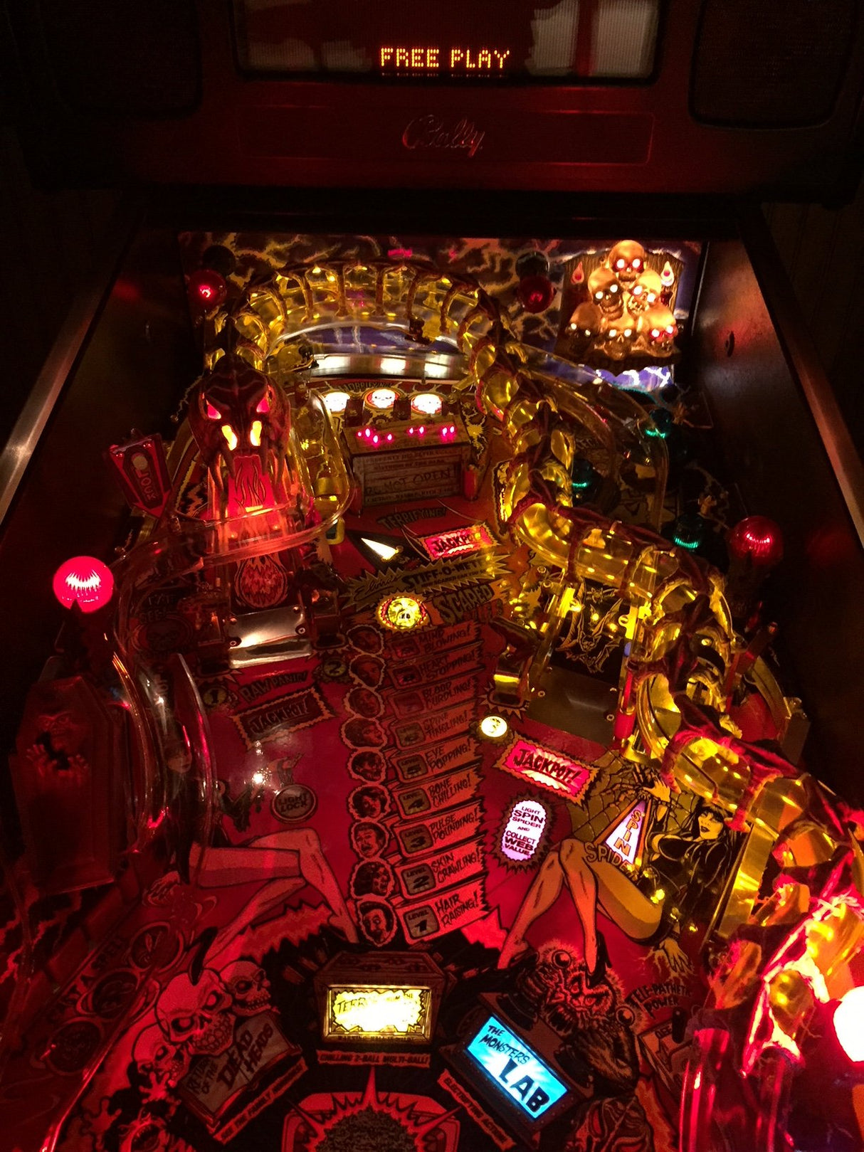 Scared Stiff Pinball Bony Beast Illumination