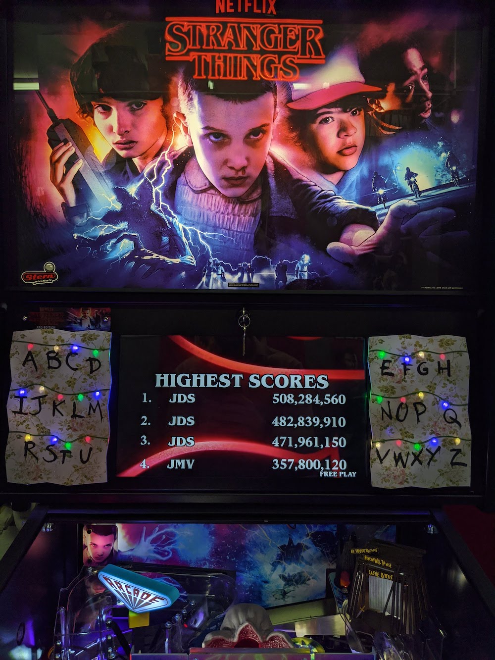 Stranger Things Pinball Alphabet Wall Speaker Panels