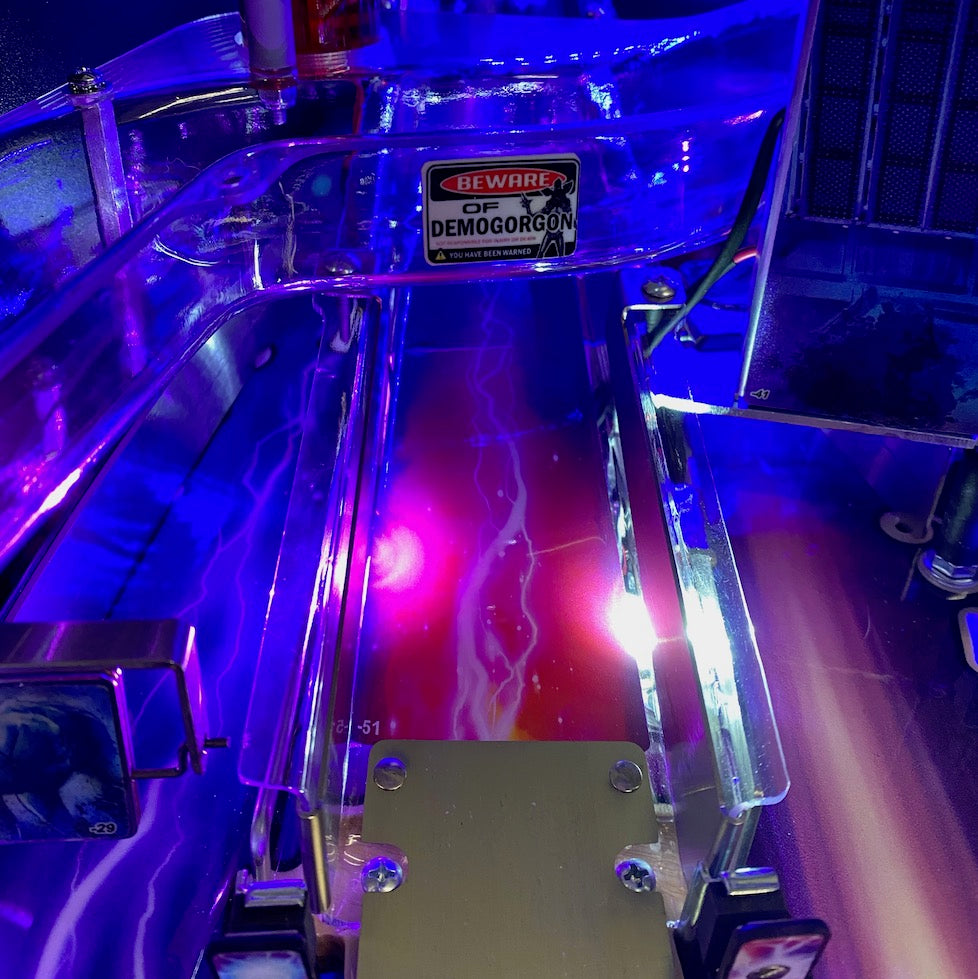 Stranger Things Pinball Beware of Demogorgon Sign