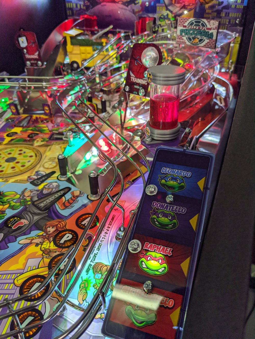Teenage Mutant Ninja Turtles Pinball Interactive RGB Ramp Lights
