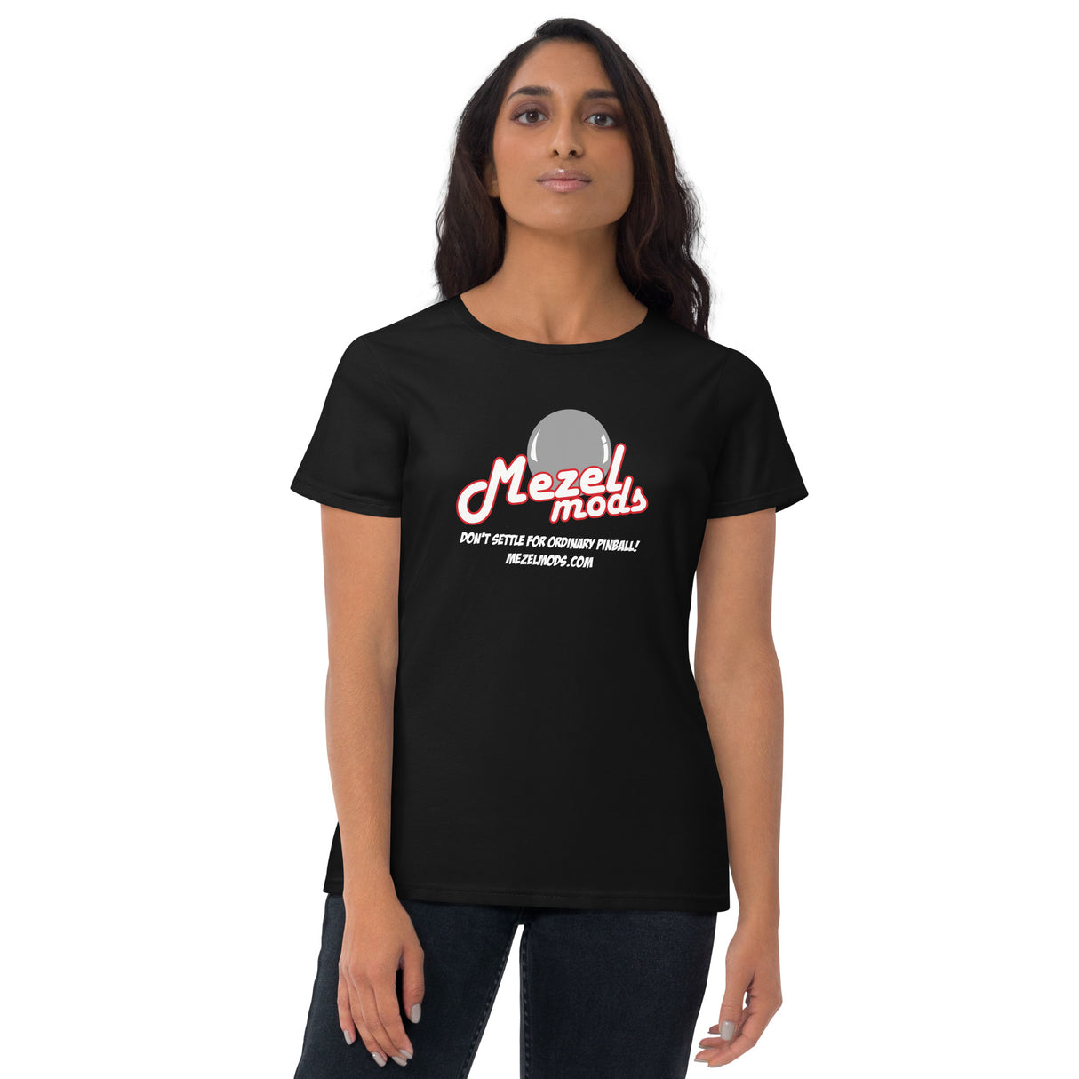 Mezel Mods Logo Pinball Tee Shirts- Women's