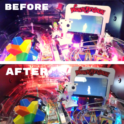 Willy Wonka Pinball Backboard Illumination