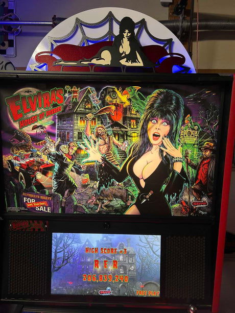 Elvira House of Horrors Pinball Silhouette Topper
