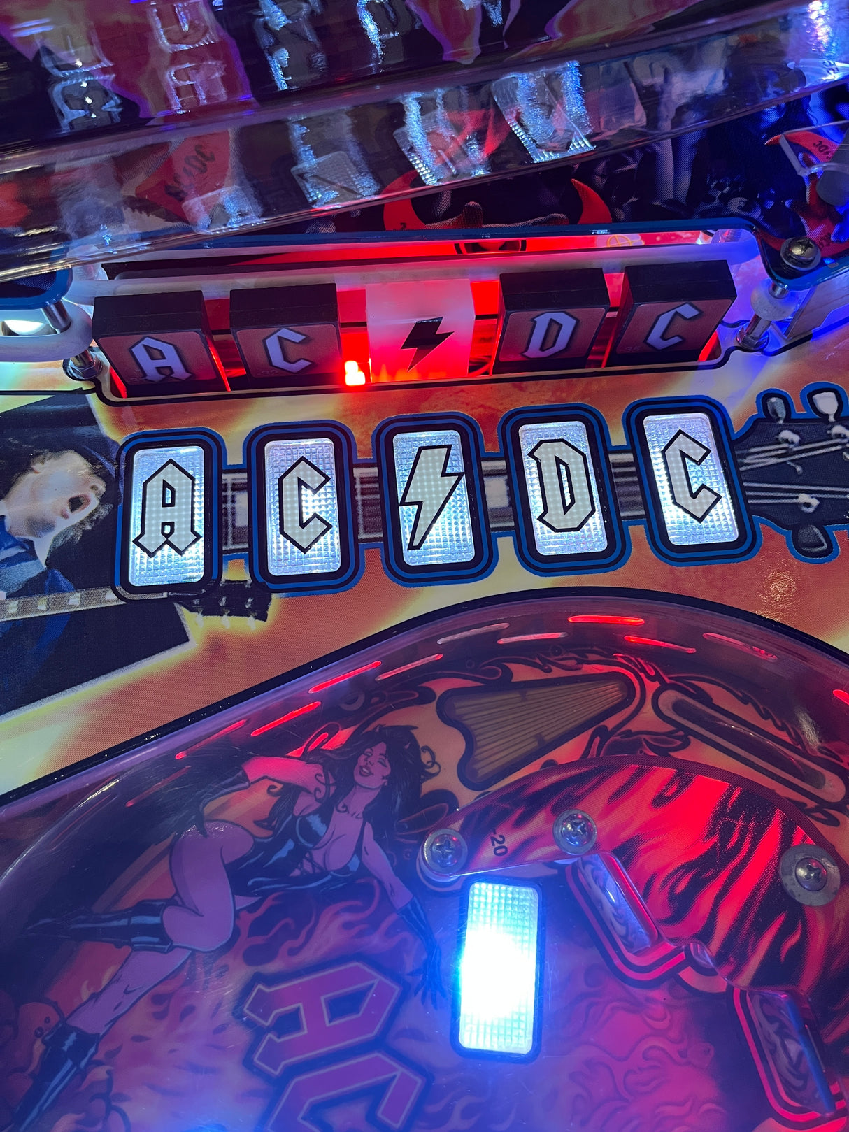 AC/DC Pinball Illuminated Drop Target
