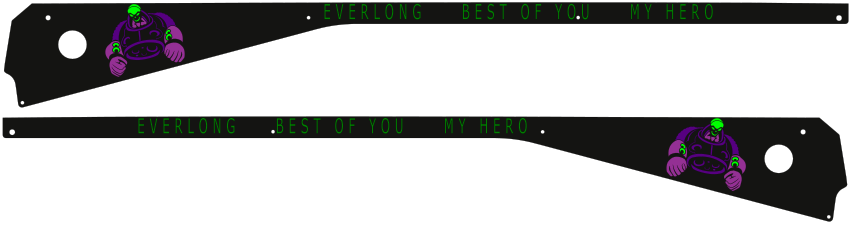 Foo Fighters Pinball Overlord Side Rail Armor – Mezel Mods