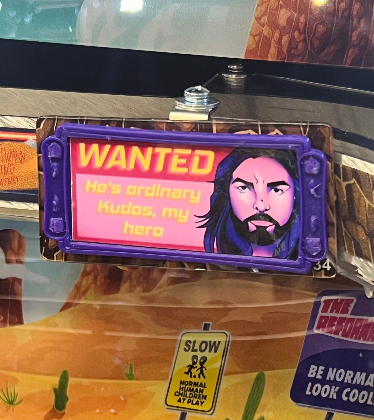 Foo Fighters Pinball Wanted Sign