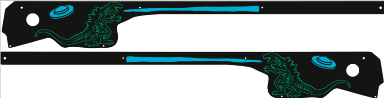 Godzilla Pinball UFO Side Rail Armor – Mezel Mods