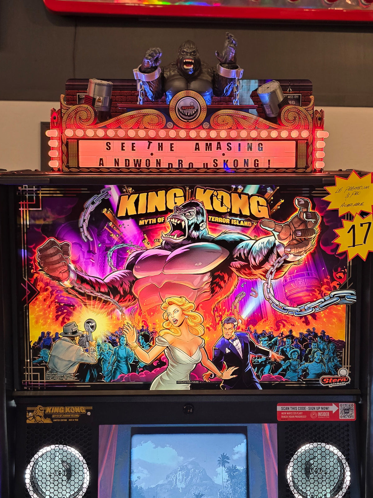 King Kong Pinball Topper Shackles and Chains
