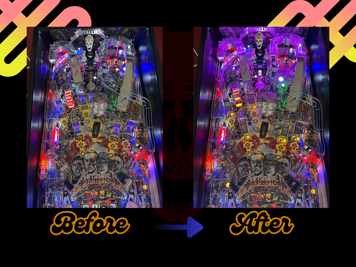 Metallica Remastered Pinball Backboard Lighting