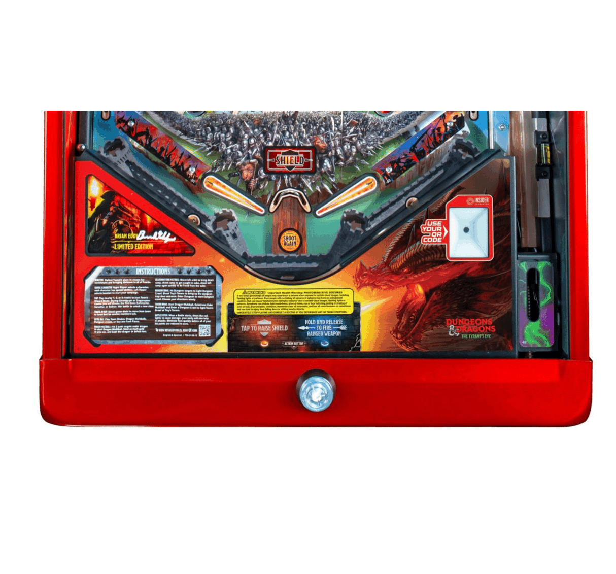 Dungeons and Dragons Pinball Dragons Apron