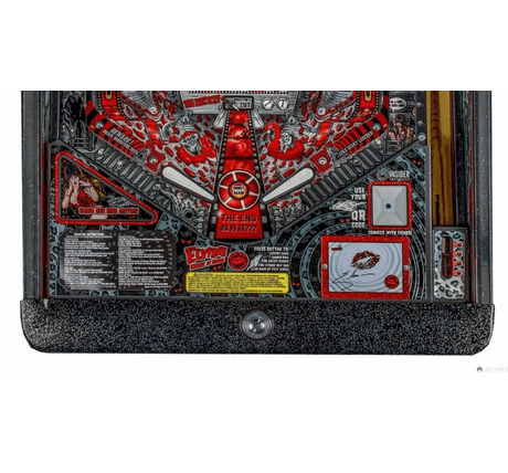 pinball machine with colorful artwork featuring elvira and halloween theme