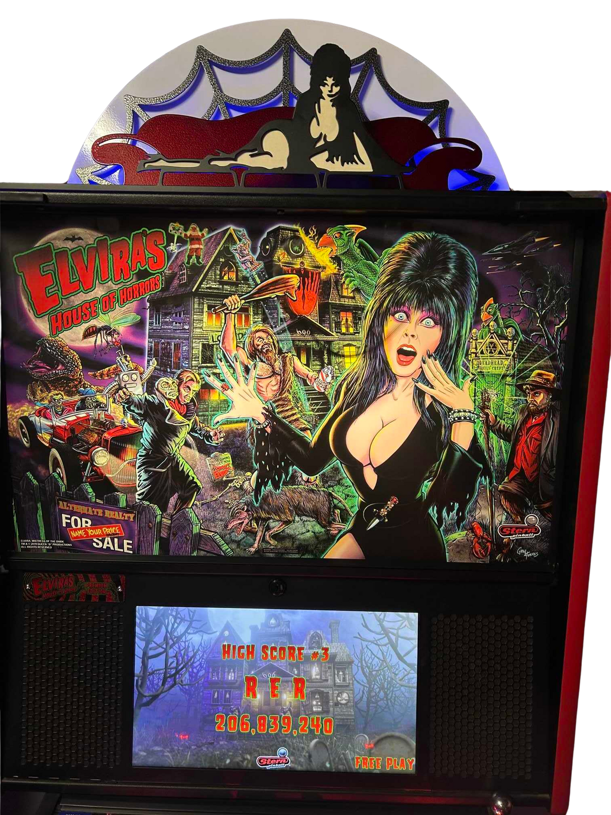 Elvira House of Horrors Pinball Silhouette Topper