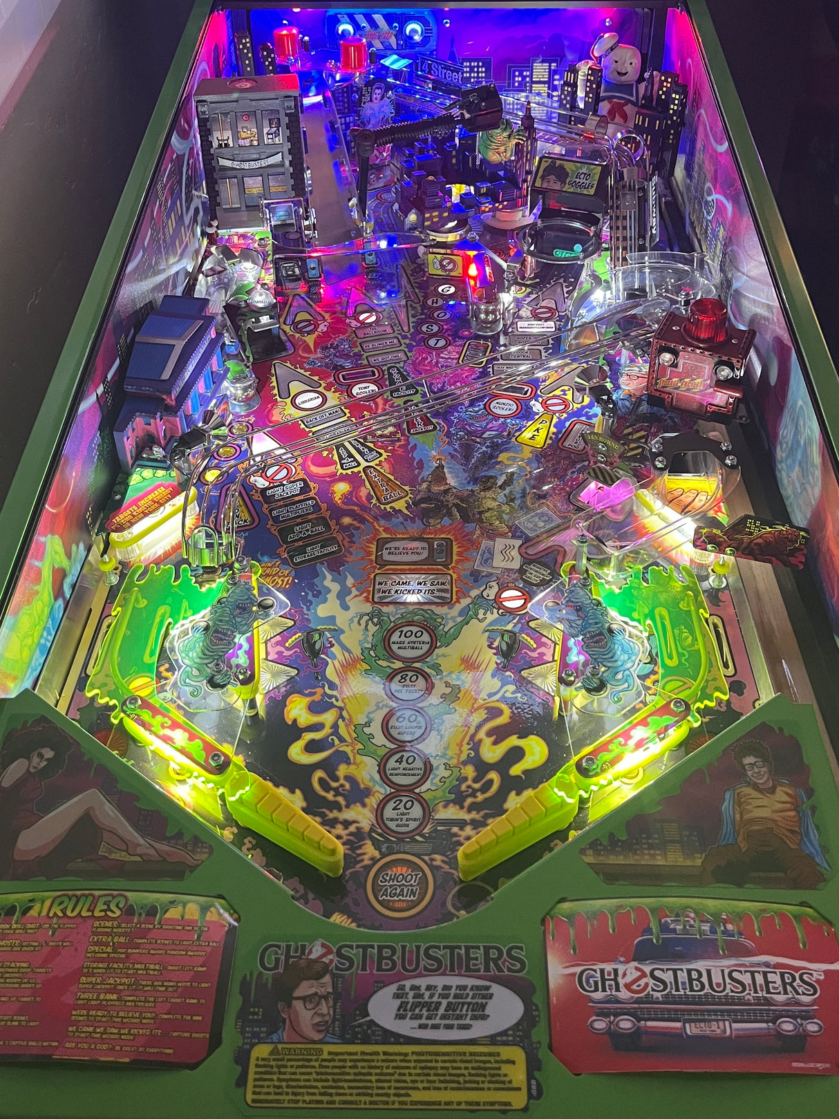 Ghostbusters Pinball Backboard Illumination