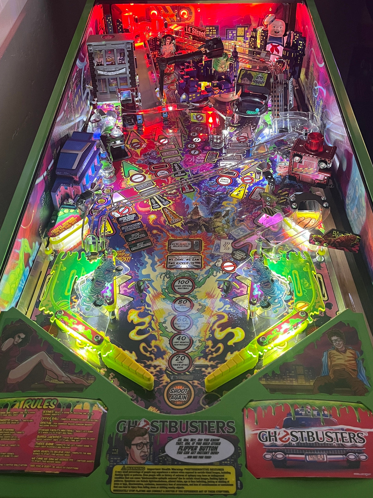 Ghostbusters Pinball Backboard Illumination