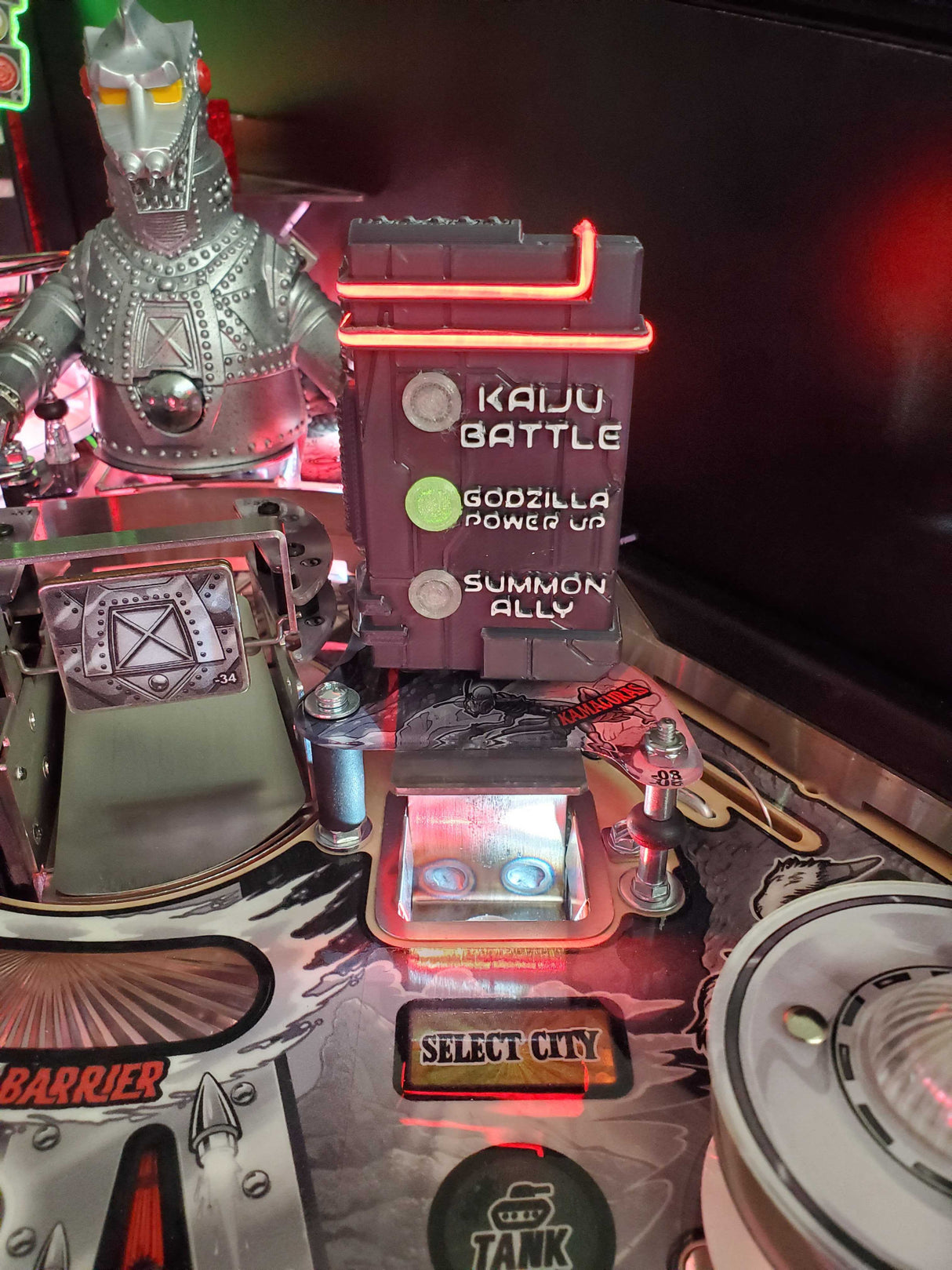 Godzilla 70th Anniversary Pinball Kaiju Scoop Sign