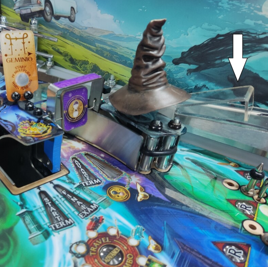 Harry Potter Pinball Anti Stuck Plastic- Right