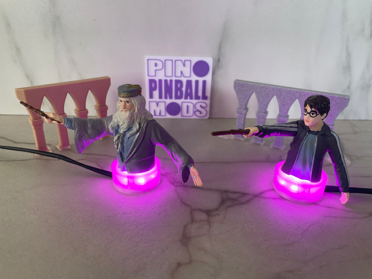 Harry Potter Pinball Dumbledor and Harry Figurines