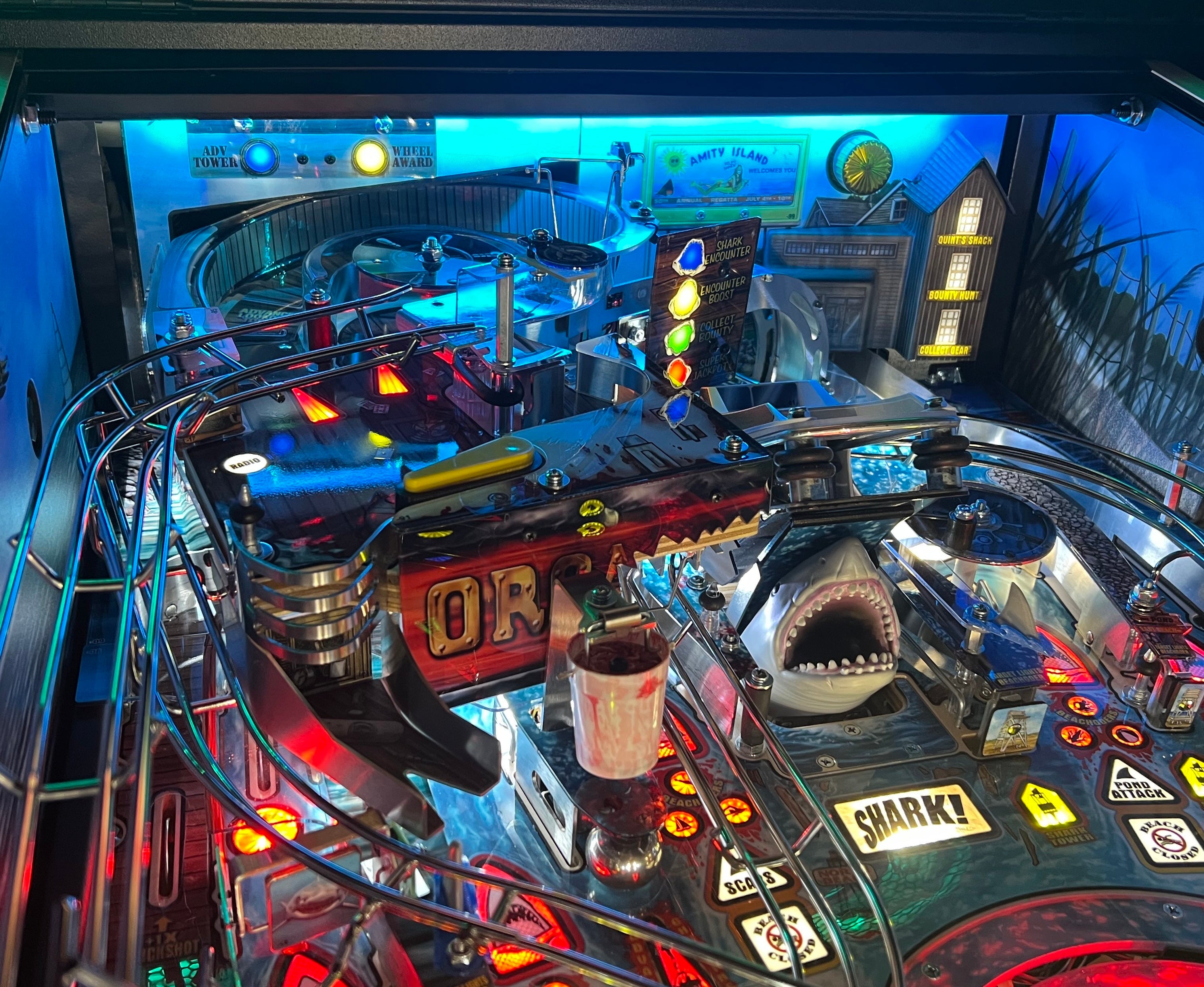 Pinball Backboard Jaws Pinball Backboard Lighting – Mezel Mods | Pinball Accessories