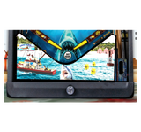 Pinball machine with a colorful shark theme